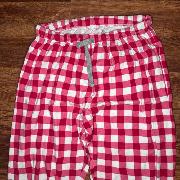 Honest Organic Cotton Pajamas Adult Medium Red Christmas Plaid - Picture 4 of 5